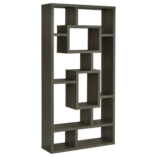 Corey 71-inch 8-shelf Bookcase Weathered Grey image