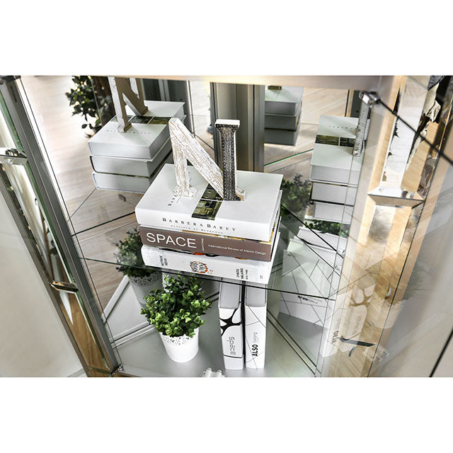 Chouteau Silver Curio Cabinet