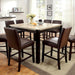GLADSTONE II Dark Walnut/Ivory Counter Ht. Table image